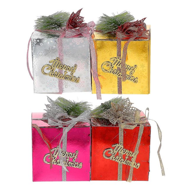 4 Uds caja de regalo de papel plegable decoración hogar adorno creativo adorno de Navidad ZefeiWu 8390614002708