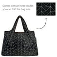 thumbnail image 5 of Wrapables Large & Small Foldable Tote Nylon Reusable Grocery Bags, Set of 2, Geometric, 5 of 5