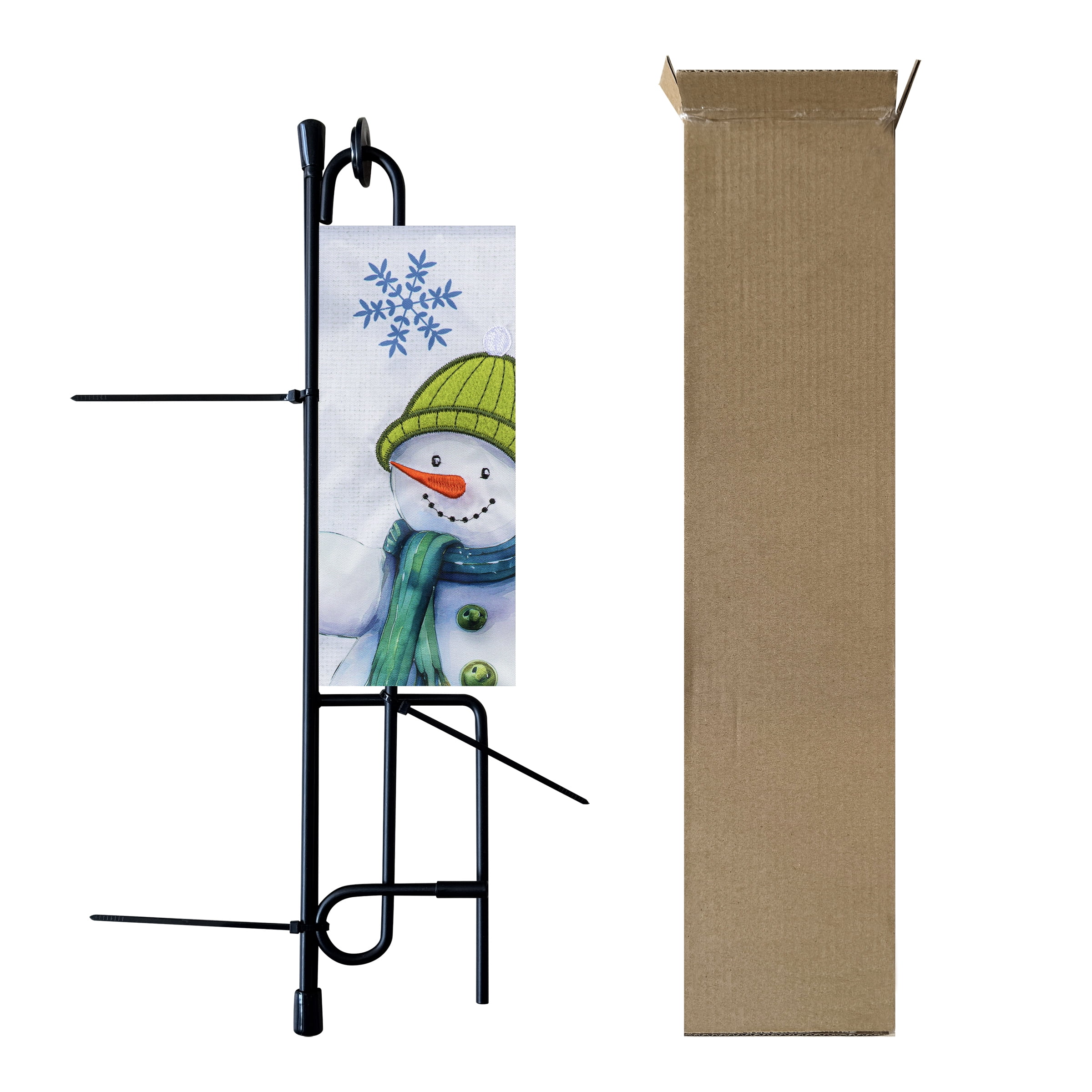 Meadow Creek Holiday 11.5" x 18" Welcome Dogs Outdoor Yard Flag with Stand