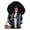 Black 1, variant on Joernso Women Autumn Winter Faux Fur Hood Zipper Warm Down Coat Outdoor Parka Outerwear