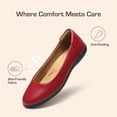 thumbnail image 3 of Zapatos DREAM PAIRS Bailarinas con Punta Redonda Slip On Rojo 9.5, 3 of 7