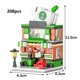 thumbnail image 1 of Kit de bloques de construcción de casa de comida con vista a la calle de tienda de arquitectura DIY, modelo de película clásica para niñas, juguetes para niños, 1 of 8
