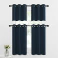 thumbnail image 7 of NICETOWN Kitchen Curtains for Small Window, Light Blocking Thermal Insulated Curtains Privacy Grommet Window Treatment, 42"x18", Navy Blue, 2 Panels, 7 of 7