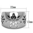 thumbnail image 2 of High polished (no plating) Stainless Steel Ring with No Stone for Women Minimalist Theme No Stone Stone Color Style TK1684 Size 9, 2 of 4