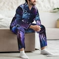 thumbnail image 7 of Picia Feathered Wolf Pattern Men’s Long-Sleeve Sleepwear Set - Soft 2-Piece Loungewear with Pockets, Comfy PJs for Relaxing Nights-X-Large, 7 of 7