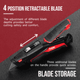 thumbnail image 3 of KATA 2-Pack Heavy Duty Utility Knife,Retractable and Folding Box Cutter Knife for Cartons, Cardboard and Boxes, Extra 10pcs SK5 Blades Included, 3 of 9