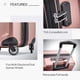 thumbnail image 5 of Equipaje de mano duro Samsonite Winfield 3 DLX de 20 pulgadas, color rosa, 5 of 8
