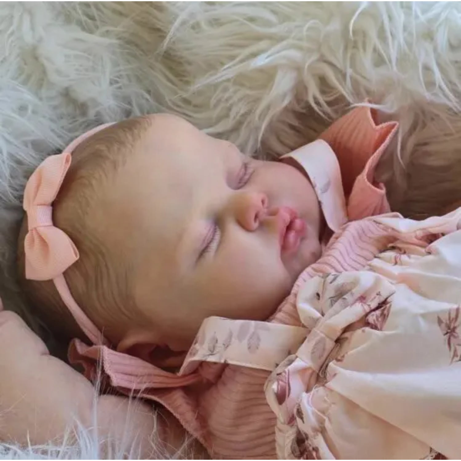 19Inch Lifelike RebornBaby Doll Sleeping  in Soft Cloth Body Lifelike Reborn Toddler Hand painted Hair Cuddly Baby Realistic Newborn Baby Doll