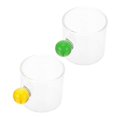 thumbnail image 3 of Smooth Surface Round Shape Mugs 2Pcs Heat-Resistant Handle Cups Assorted Color Perfect For Family Friends Usage, 3 of 5