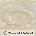 thumbnail image 2 of decorUhome Heavy Duty Vinyl Tablecloth, Waterproof Round Table Cloth, Wipeable Floral Dining Table Cover, Beige, 60"Round, 2 of 10