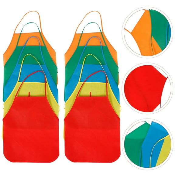 10 Pcs Children's Drawing Apron Crafts Arts and for Kids Toddler