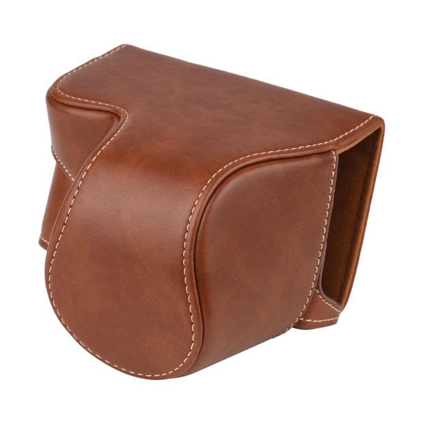 Estuche de cámara de cuero PU portátil con reemplazo de correa para el hombro para