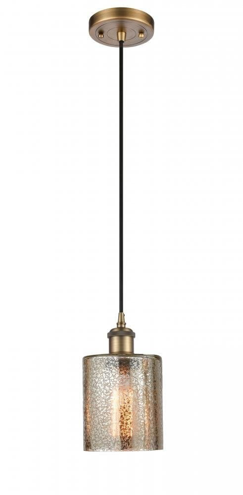 Antique Copper Innovations 516-1P-AC-G112-L-LED Large Cobbleskill 1 Light Mini Pendant Part of The Ballston Collection 