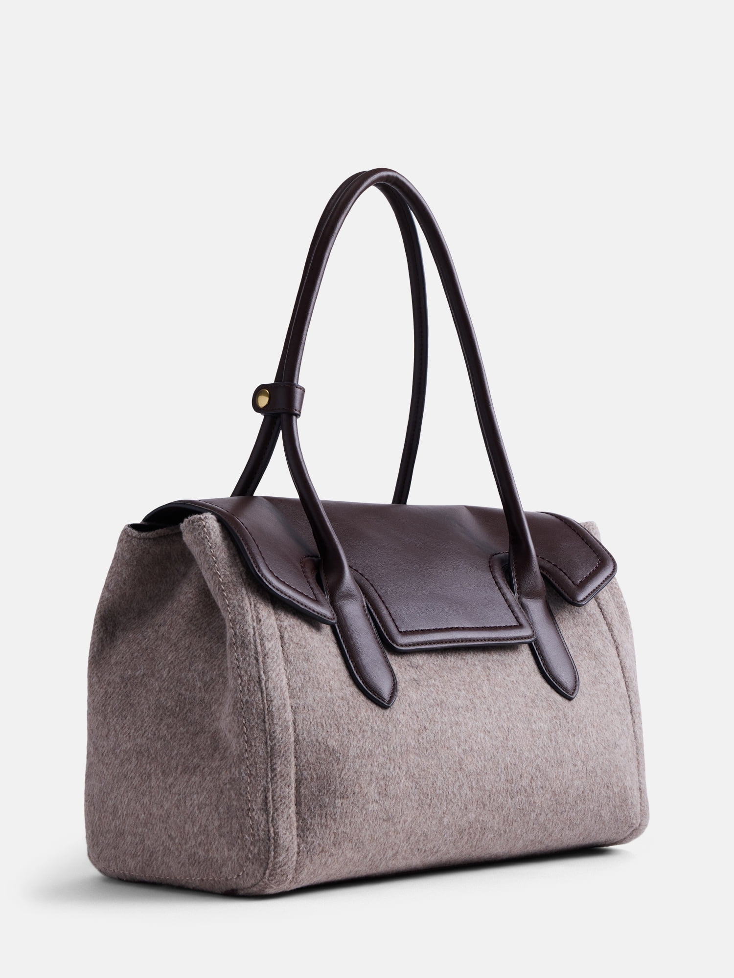 Free Assembly Women's Satchel, Tan Gray