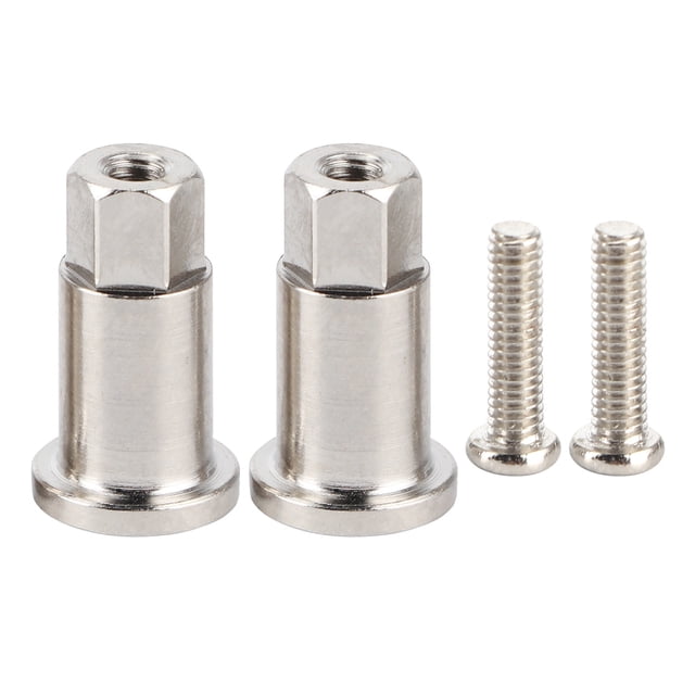 Accesorios De Modificación De Neumáticos De Coche RC, 2 Piezas De Rueda Delantera De Coche RC Eje De Metal Plateado Para WPL D12 Accesorios De Modificación De Piezas De Repuesto ANGGREK RC Car Front Wheel Axle for WPL