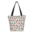 thumbnail image 3 of Fotbe Artoon Car Pattern Beach Tote,Shoulder Handbag,Spacious Tote Bag,Lightweight Travel Bag,Versatile Shopping Bag, 3 of 9