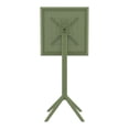 thumbnail image 5 of Luxury Commercial Living 24" Olive Green Square Folding Bar Table, 5 of 9