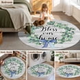 thumbnail image 5 of Round Rug 6Ft Washable Non-Slip, Farmhouse Wooden Grain Circle Area Rugs for Living Room Bedroom, Eucalyptus Leaves Watercolor Bow Indoor Floor Mats Carpet Runner for Home Decor Aesthetic, 5 of 8