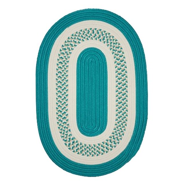 Colonial Mills Rug NT52R024X096 2 x 8 ft. Crescent Braided Rug Teal