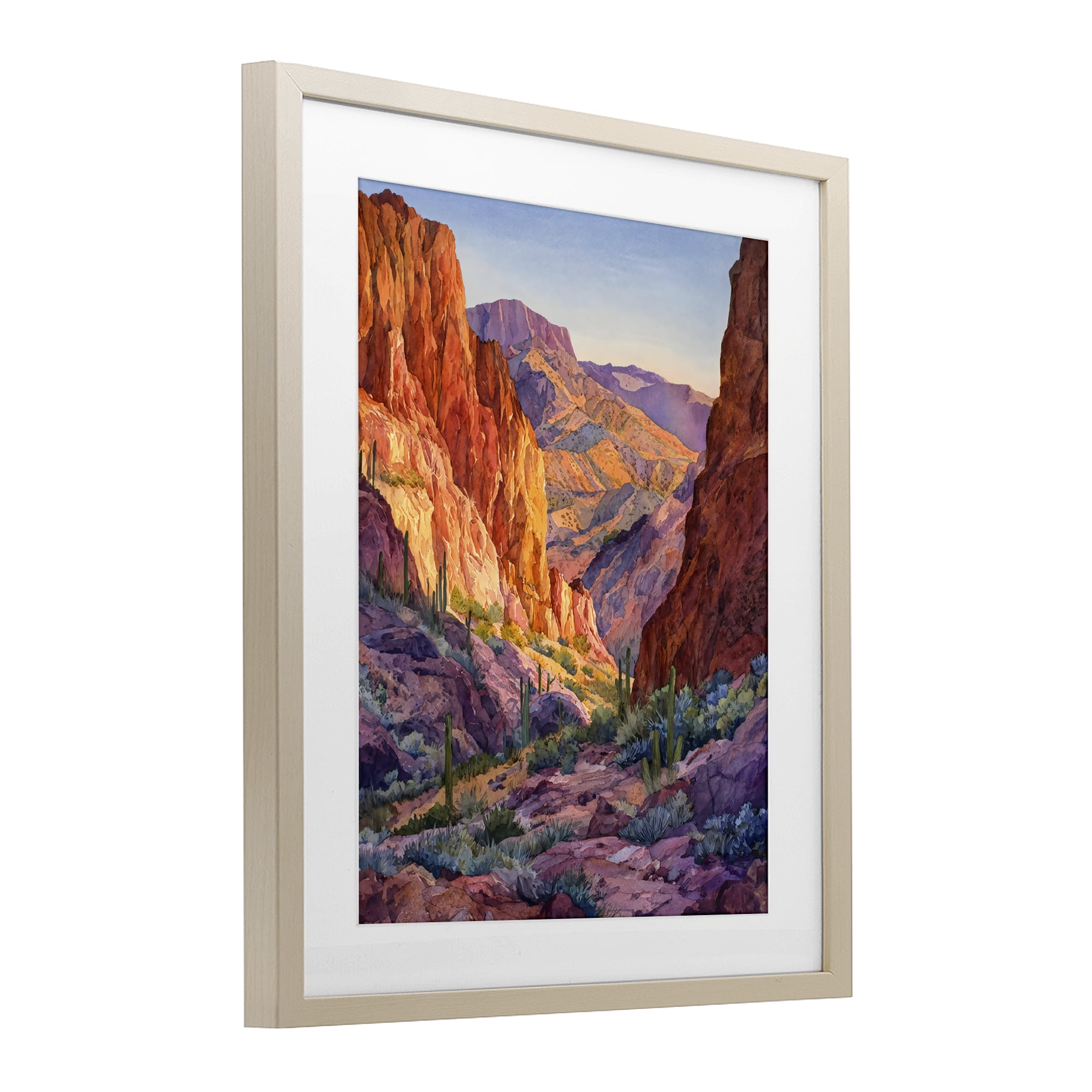 Stupell Industries Western Colors Canyon Birch Framed Print Under Glass, design by Franklyn Gregory