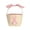 PINK, variant on 6.7x6.7in Easter Bunny Basket with Ears Handle - Fabric Rabbit Bucket Tote for Egg Hunt & Party Supplies.