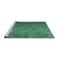 thumbnail image 2 of Ahgly Company Machine Washable Indoor Rectangle Southwestern Turquoise Blue Country Area Rugs, 3' x 5', 2 of 4
