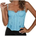 thumbnail image 4 of Nmnitkp Women's Lace up Boned Overbust Corset Tube Top Sexy Slim Corset Strapless Bustier Lingerie Bodyshaper Tops, 4 of 6