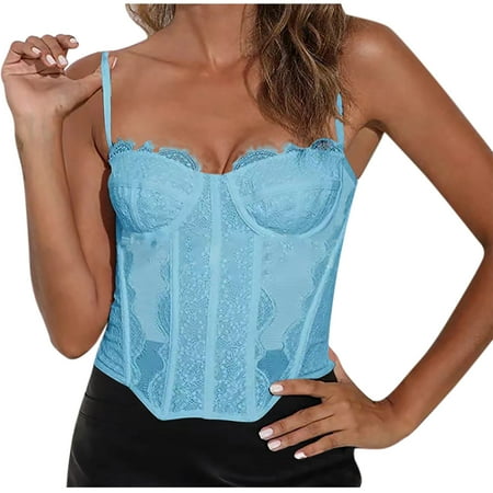 Comfortable Bras for Women Women s Bras Tank Top with Bra Women s Solid Color Lace Suspender Wrapped Around Chest Waist and Backless Bra with Transparent Mesh and Zipper Closure