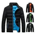 thumbnail image 2 of comerut Women Cotton Jacket Stand Collar Long Sleeve Thickened Cotton Coat Zipper Closure Side Pockets Outwear Warm Coat, 2 of 7