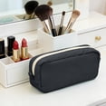 thumbnail image 6 of Ouuluon Pencil Case, Large Capacity Portable Pencil Pouch, 8x4x2in Black Lightweight Pencil Bag for Student Office, 6 of 8