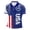 A Blue, variant on Mens Golf Polo Men's Usa 250Th Anniversary Casual Performance Shirt Stars and Stripes Short Sleeve Breathable for Holiday Outdoor Activities Blue XXL