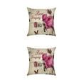 thumbnail image 4 of Maytalsory Easy To Change Flowers Pillowcase Addition To Home Decor Polyester Decorative Pillow Cushion Covers Soft Durable kztym001-1 2Set, 4 of 6