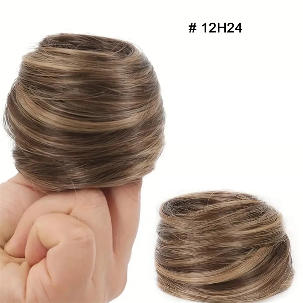 Human Hair Buns Ponytail Hairpiece Brazilian Hair Scrunchies Updos Donut Chignon Hair Extensions