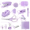 thumbnail image 2 of Kit de accesorios de escritorio Kogcmetl Purple con grapadora, perforadora, etc., 2 of 7