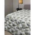 thumbnail image 2 of Geometrical Down Alternative Comforter, Half Painted Inspired Style Square Shapes in Abstract Concept, Microfiber Quilt for All Season, 5 Sizes, White and Pale Cadet Blue, by Ambesonne, 2 of 3