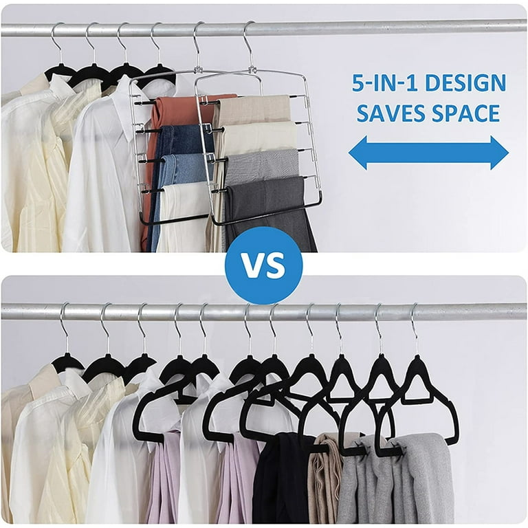  Hangers Space Saving Clothes Hanger 2 Packs Swing Arm