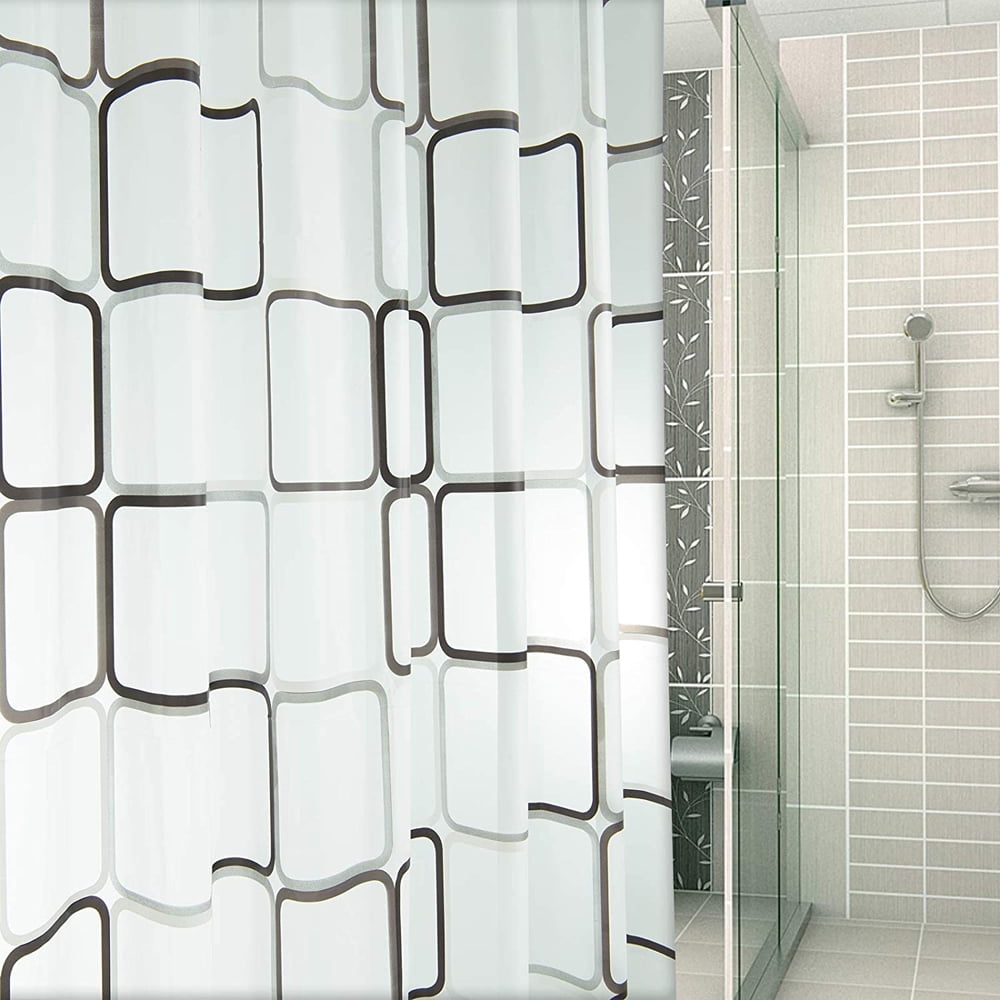 Spirella Sarong White Shower Curtain 180 x 200 Cm 100% Peva Branded Product 
