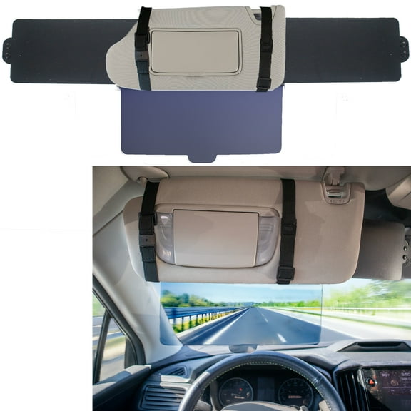 Universal Car Sun Visor Extender - Polarized Anti-Glare UV Blocking Windshield and Side Window Shade, Retractable and Adjustable Sun Blocker for Cars, Trucks, and SUVs