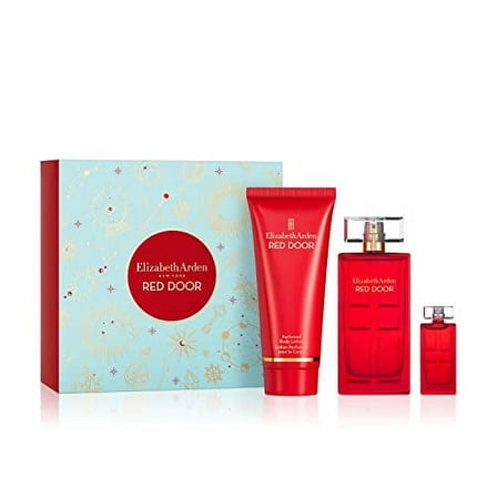 RED DOOR by ELIZABETH ARDEN 3 Pcs GIFT SET ( 1.7oz EDT SP  3.3oz B/L  5ML MINI ) for WOMEN