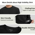 thumbnail image 4 of ProtectX High Visibility Shirts Safety for Men Women, Sun Protection Long Sleeve Work T Shirt Construction Shirts, Black, XXXX Large, 4 of 7