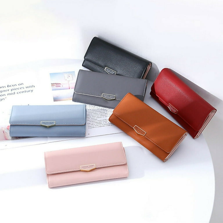 Fashion Wallets Zipper Coin Purse Lady Long Purses Handbags Women Clutch Cards Holder PU Leather Moneybag Billfold Wallet – Buy The Best Products In The Online Store - Foto 5