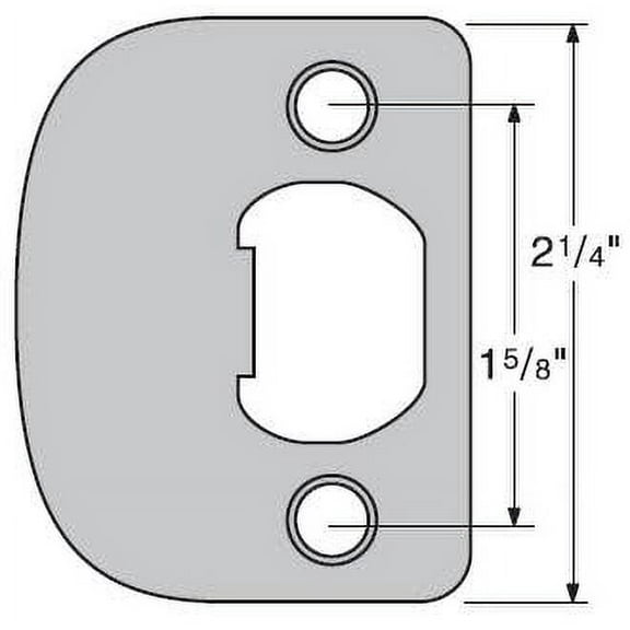 Kwikset 83796 Full Lip 1/4" Round Corner (Rcs4) - Brass