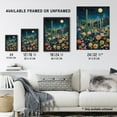 thumbnail image 3 of Artery8 Midnight Desert Blooms Flowers and Cactus Moon For Living Room Extra Large XL Wall Art Poster Print, 3 of 5
