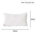 thumbnail image 2 of Pillow solid color corduroy sofa pillow cover rectangular pillow cover - white, 2 of 5
