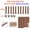 Edge Strip(Brown), variant on Plastic Interlocking Deck Tiles, (10pcs Edge Trim+4pcs Corner)/27-Pack/44-Pack Patio Deck Tiles(12"x12"), Patio Decking Tiles For Poolside Balcony Backyard(Edge Trim Sold Separately, Tiles Only)