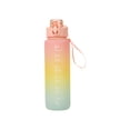 thumbnail image 3 of Botella de agua de color degradado de 1000 ml Botella deportiva de gran capacidad para viajes (D) Hugtrwg Libre de BPA, 3 of 6