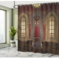thumbnail image 5 of Ambesonne Gothic Shower Curtain, Medieval Palace, 69"Wx75"L, Brown Ruby, 5 of 5