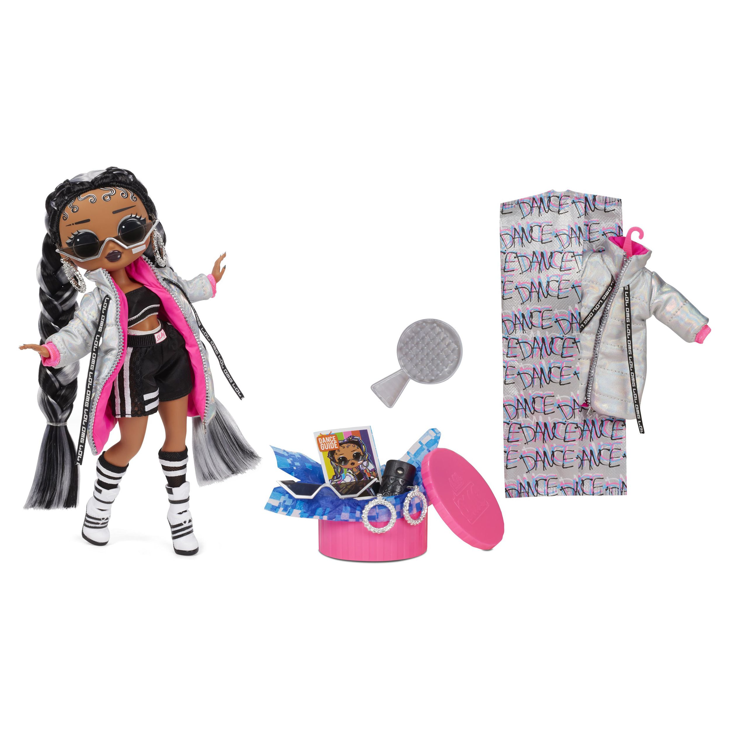 LOL Surprise OMG Dance Dance Dance B-Gurl Fashion Doll With 15 Surprises Including Magic Blacklight, Shoes, Hair Brush, Doll Stand and TV Package - For Girls Ages 4+ - image 5 of 7