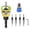 Gold, variant on Two-Flute Counterbore with Depth Stop, Adjustable Depth, Carbon Steel Tapered Countersink Hole Drill Bit with 1/4 Inch Hex Shank for Woodworking Tools, Softwood and Hardwood ,Red