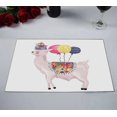 thumbnail image 2 of PKQWTM Llama Alpaca Birthday Cake Balloons Blanket Floral Kitchen Dining Table Mats Placemats Size 12x18 Inches, Set of 2 Pieces, 2 of 2